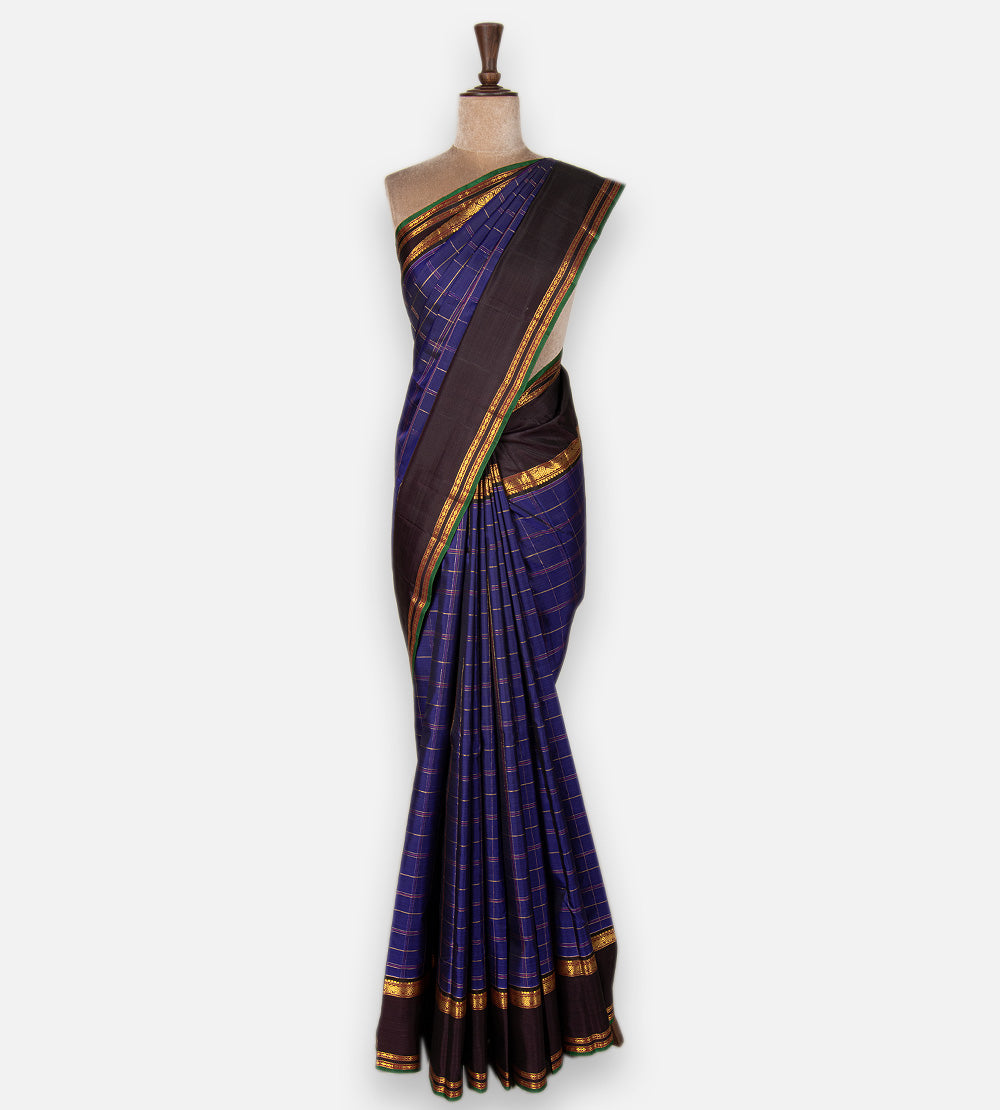 Blue Kanchipuram Silk Saree