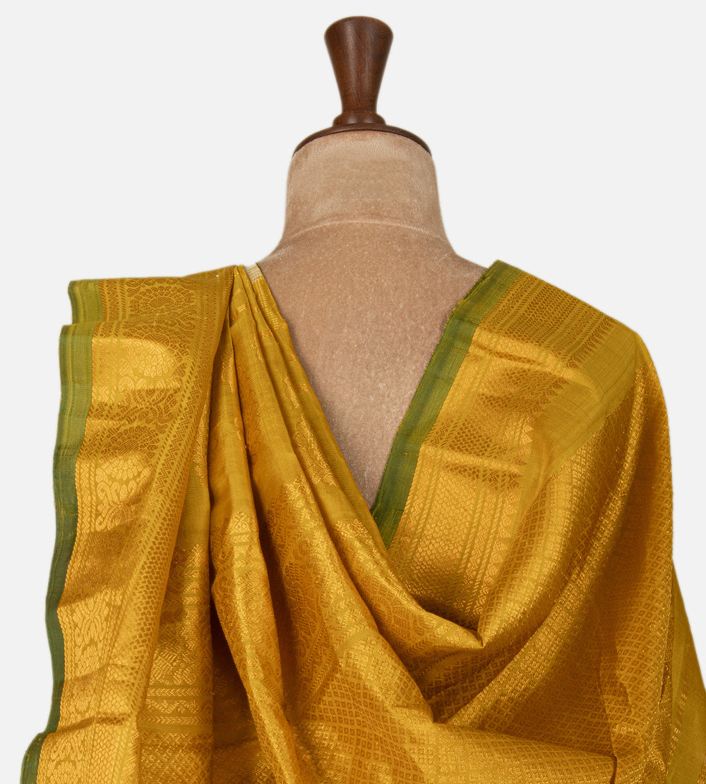 Beige Gadwal Silk Saree