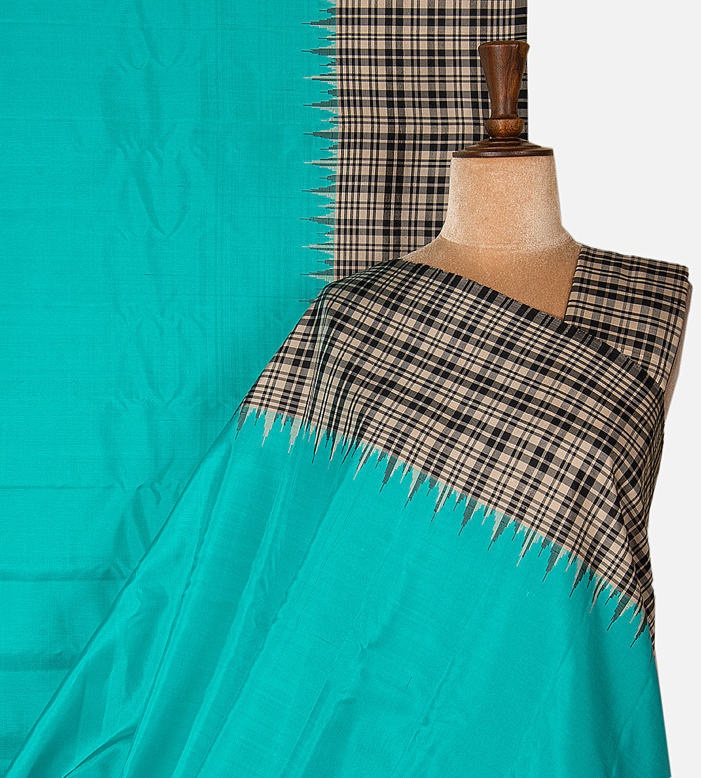 Blue Gadwal Silk Saree