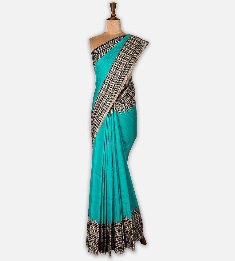 Blue Gadwal Silk Saree