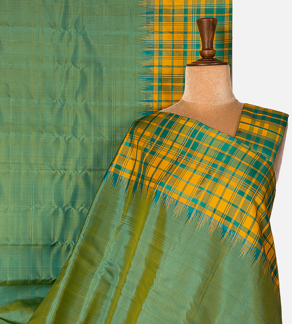 Green Gadwal Silk Saree