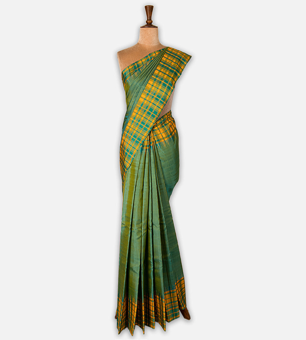 Green Gadwal Silk Saree