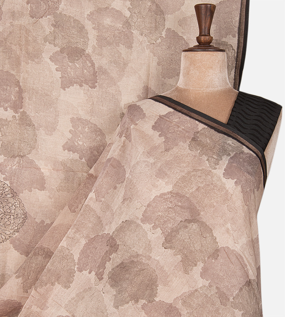 Mauve Chanderi Cotton Saree