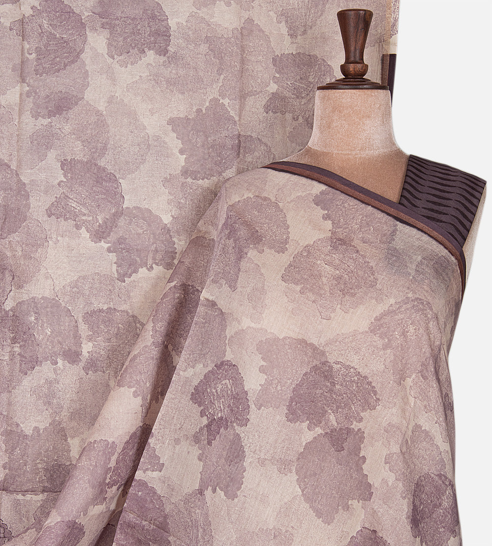 Aubergine Purple Chanderi Cotton Saree