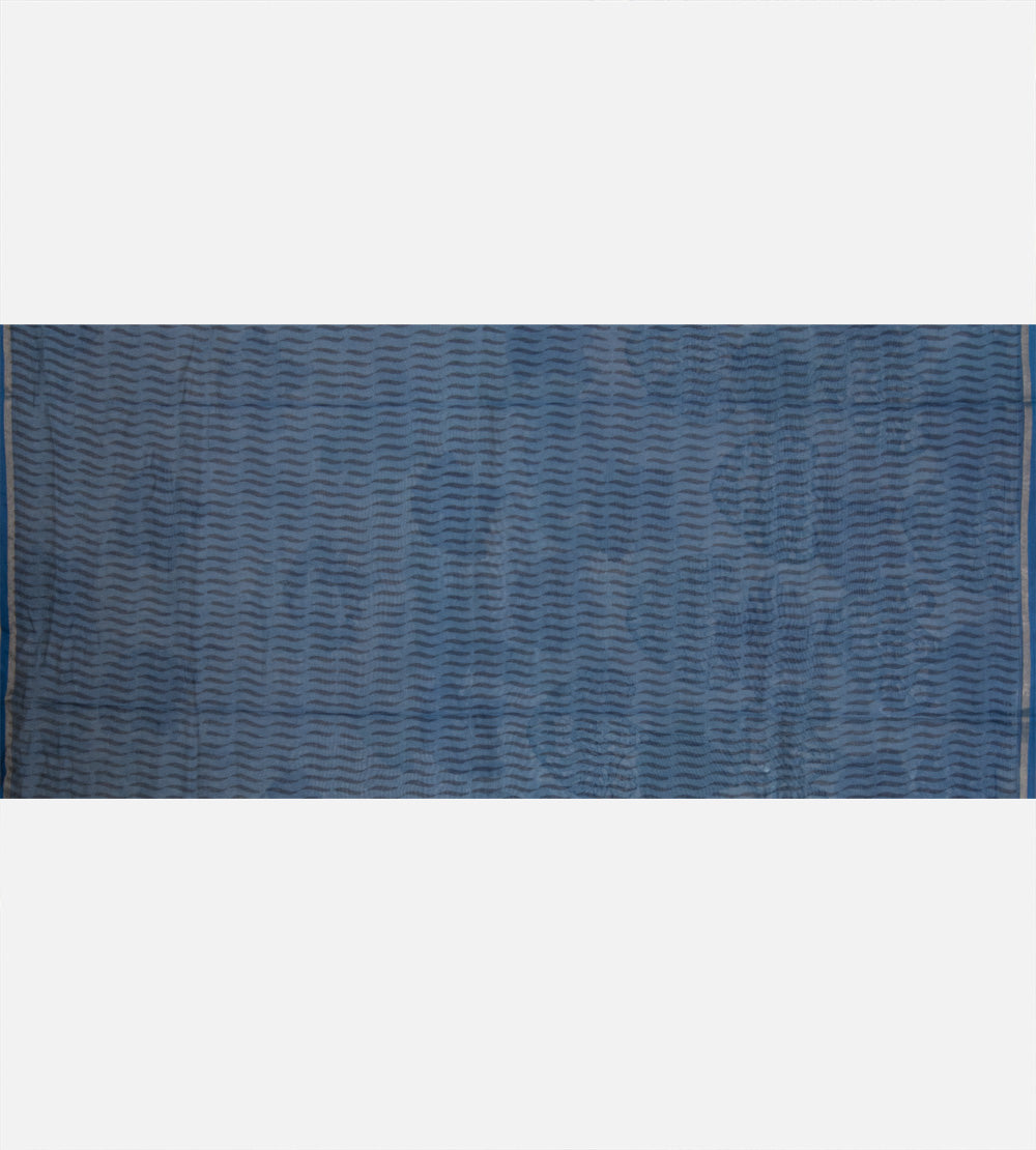Light Blue Chanderi Cotton Saree