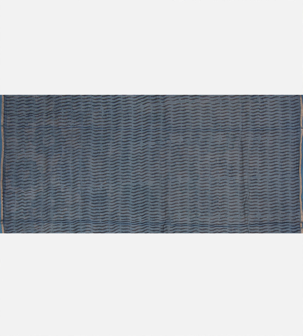 Light Blue Chanderi Cotton Saree