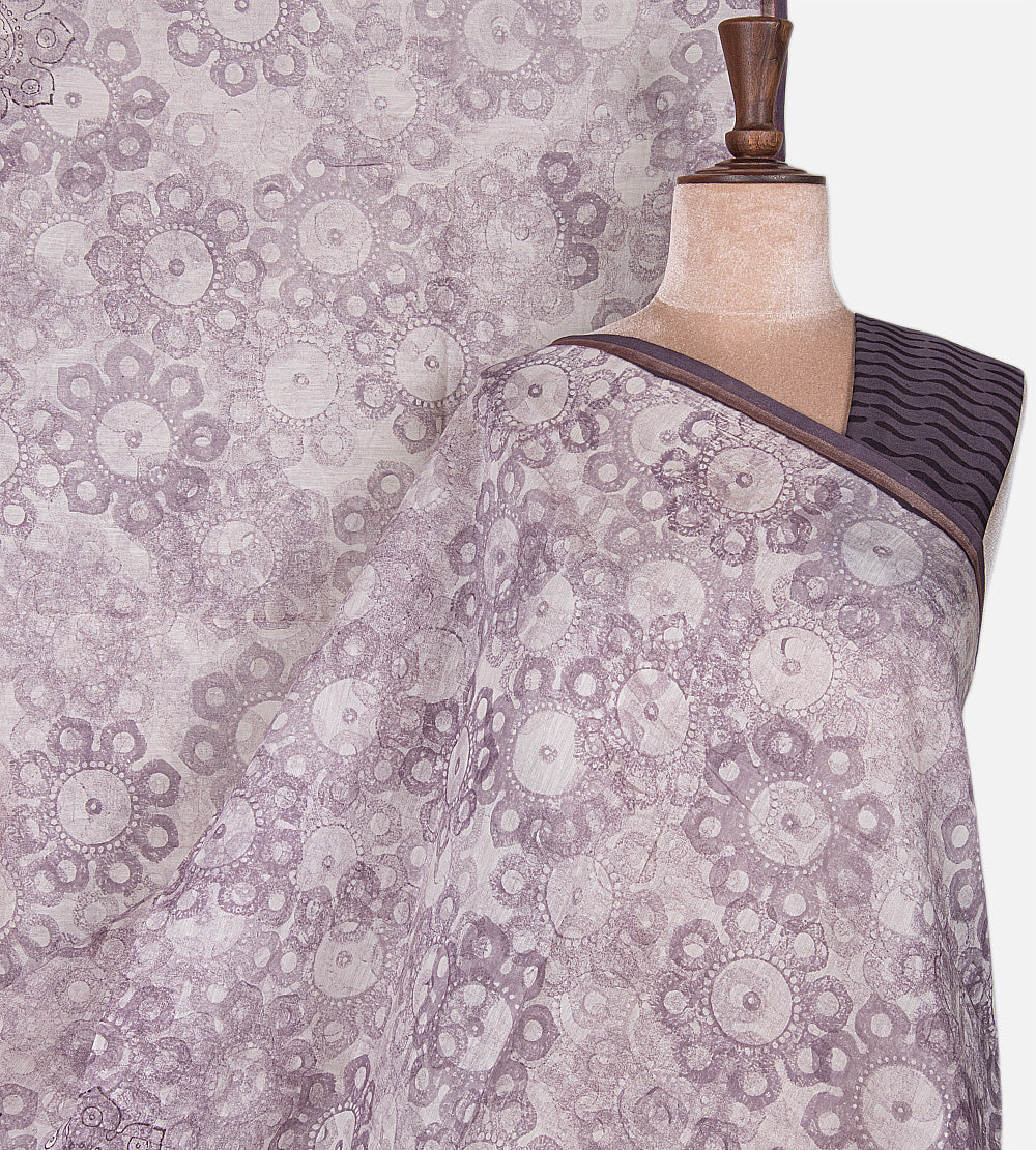 Light Purple Chanderi Cotton Saree