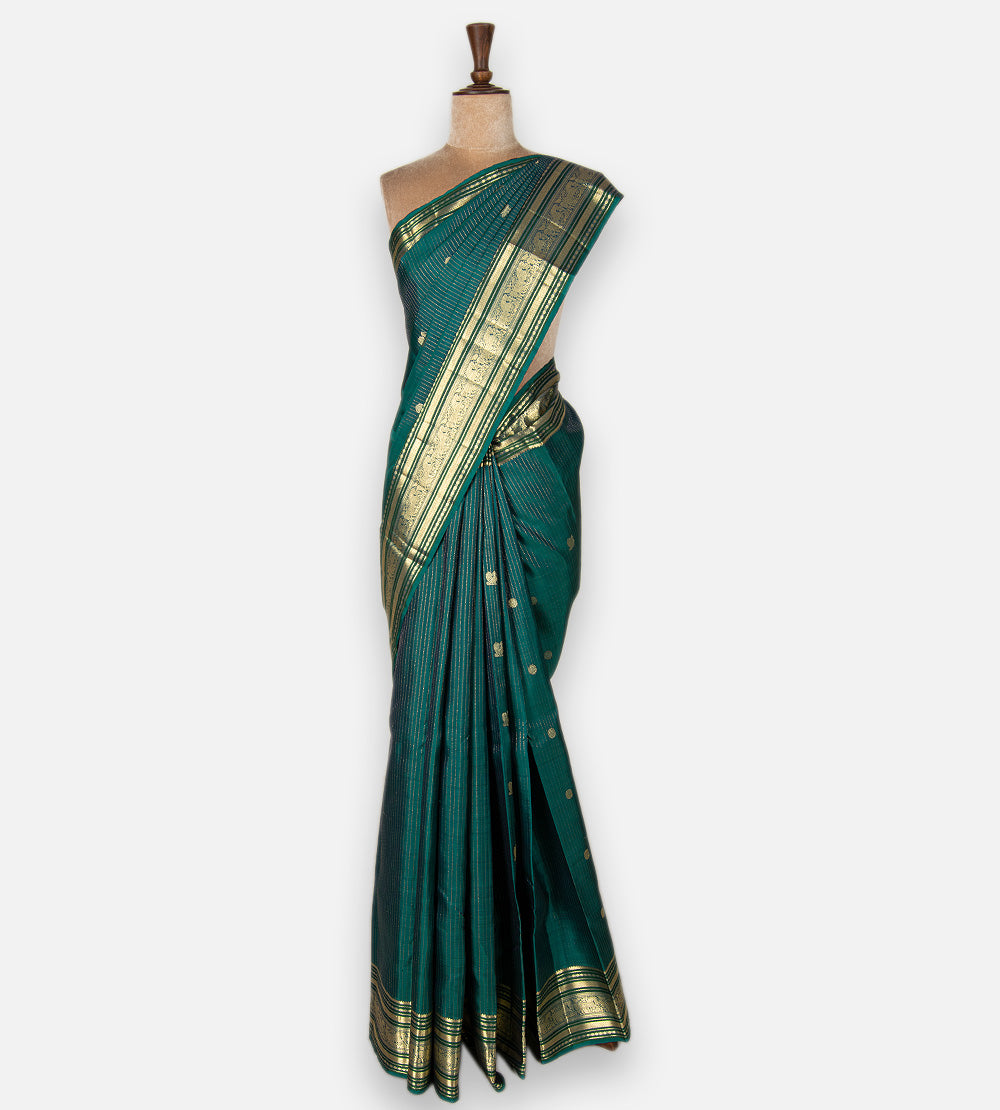 Emerald Green Kanchipuram Silk Saree