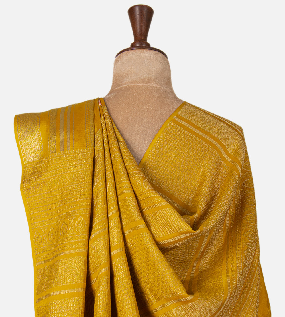 Gold Colour Mysore Silk Saree
