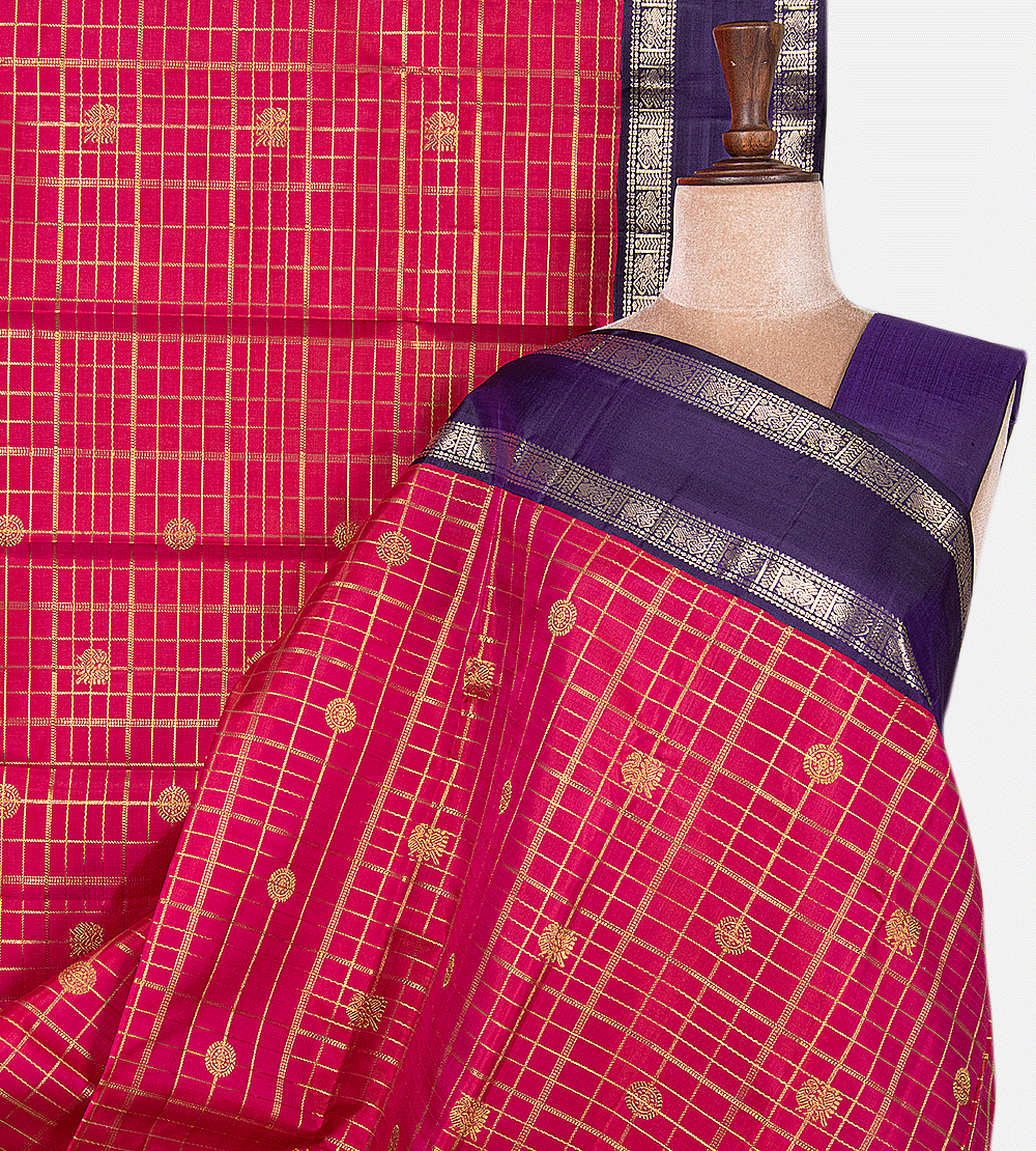 Pink Kanchipuram Silk Saree
