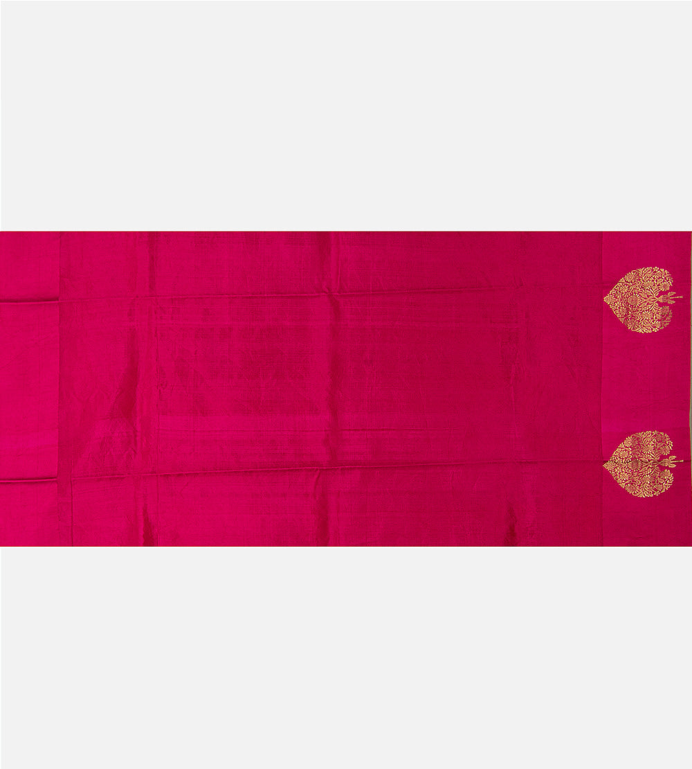 Orange Banarasi Kattan Silk Saree