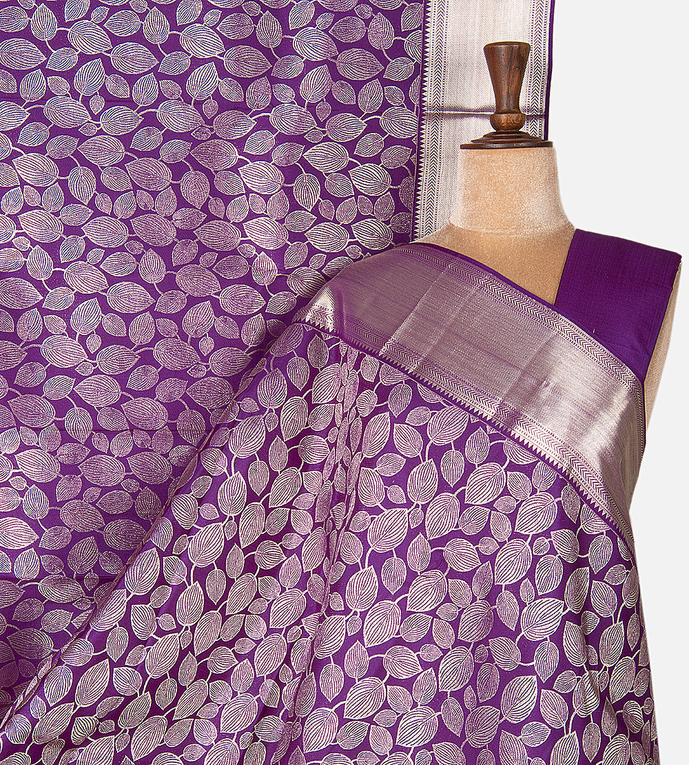 Purple Kanchipuram Silk Saree