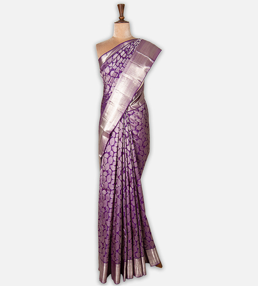 Purple Kanchipuram Silk Saree