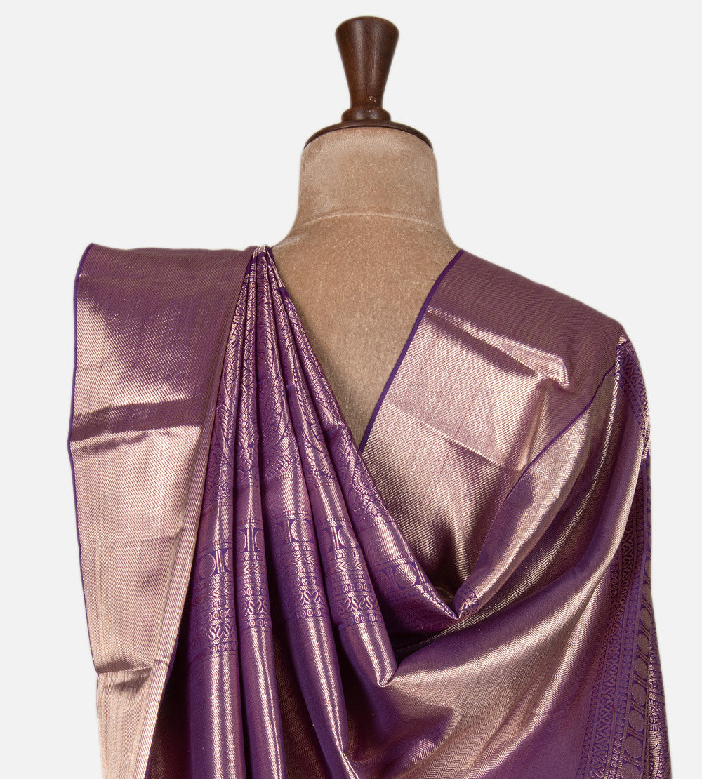 Purple Kanchipuram Silk Saree