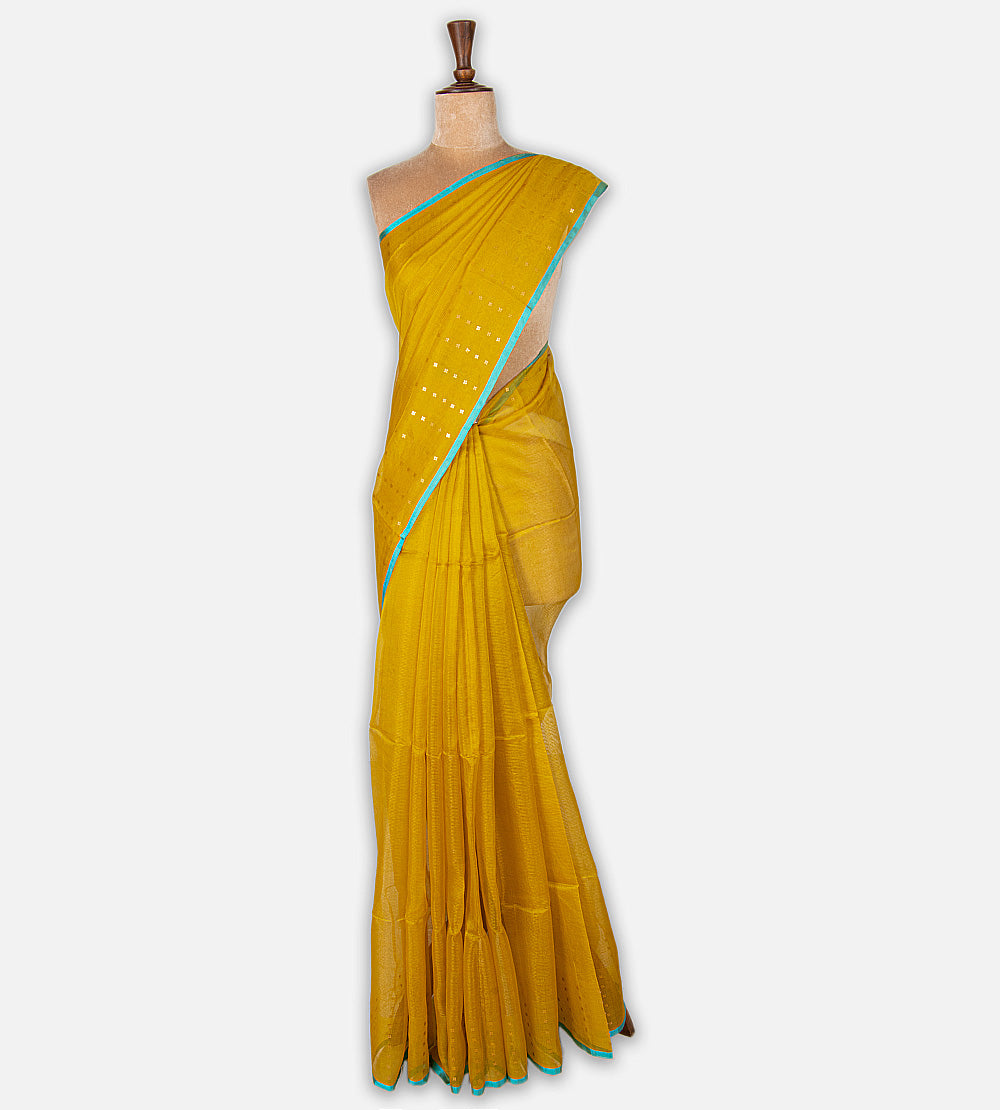 Gold Colour Bailou Tussar Saree