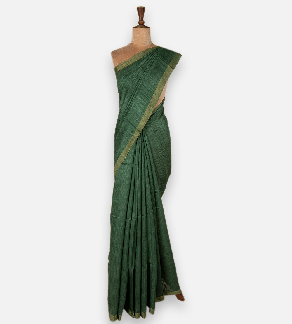 Green Bailou Tussar Saree