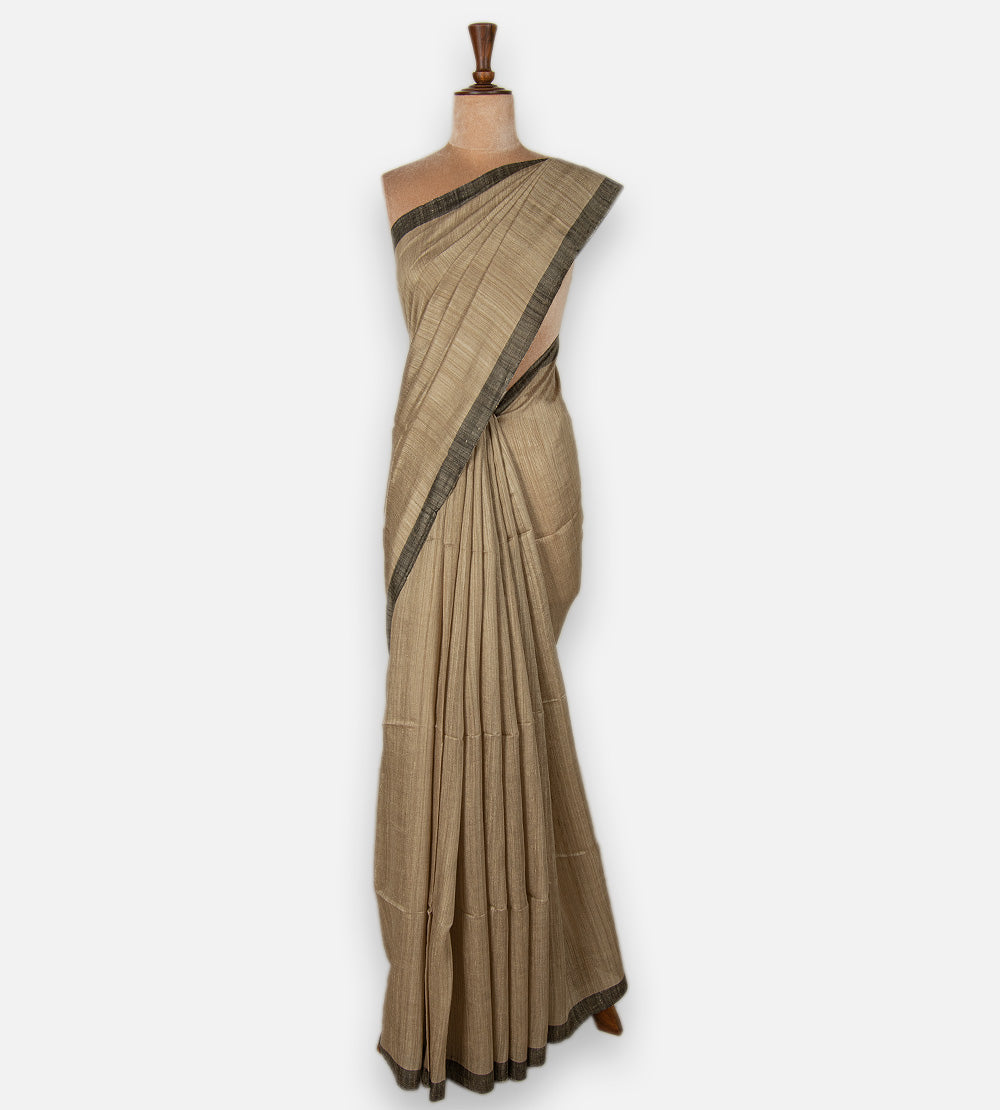 Grey Bailou Tussar Saree