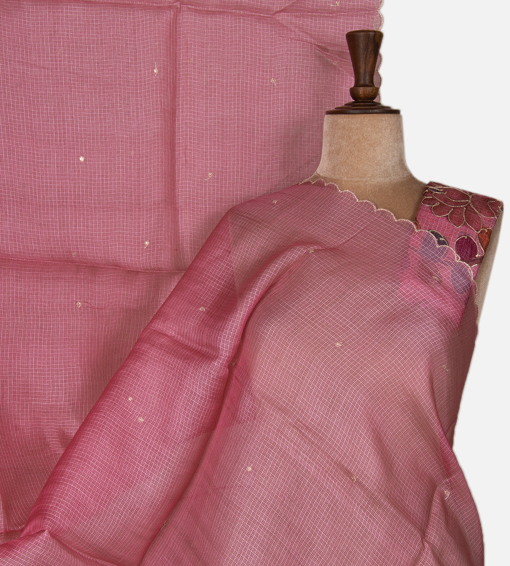 Pink Kota Silk Saree