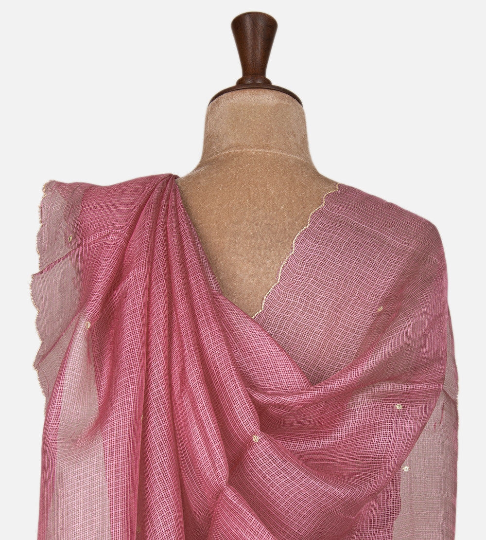 Pink Kota Silk Saree