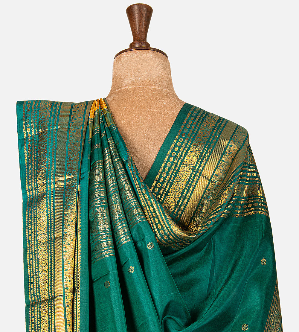 Yellow Kanchipuram Silk Saree