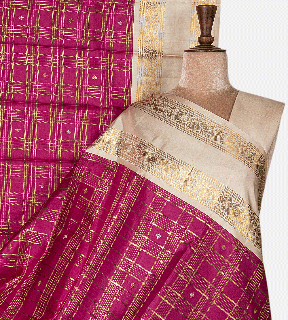 Berry Pink Kanchipuram Silk Saree