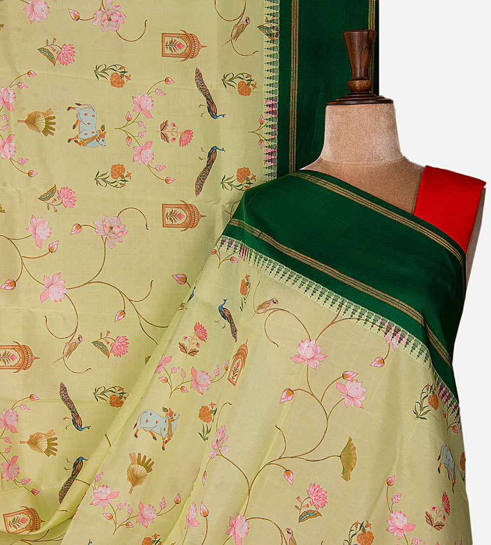 Pastel Green Soft Silk Saree
