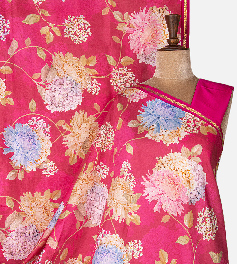 Pink Soft Silk Saree