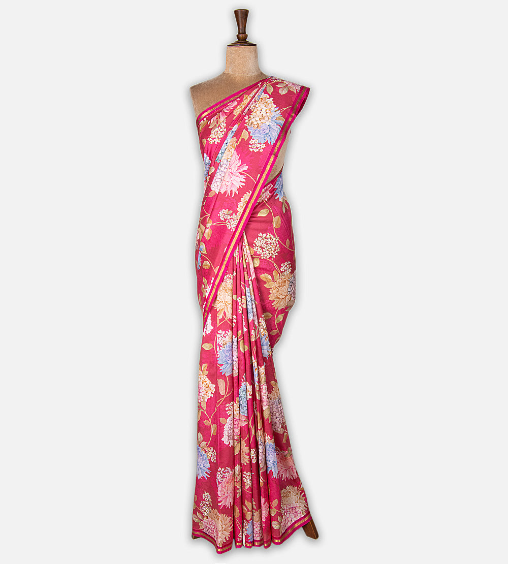 Pink Soft Silk Saree