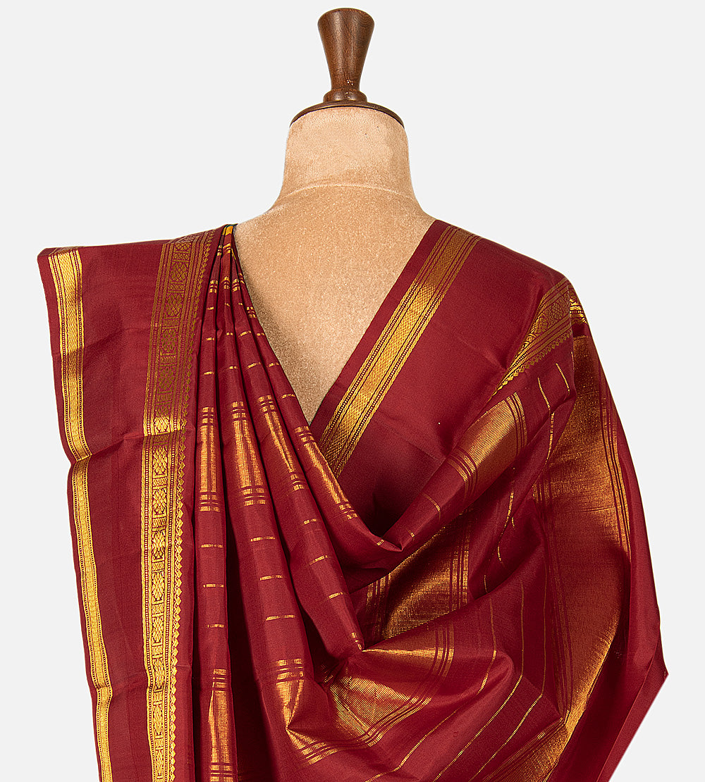 Multicolour Kanchipuram Silk Saree