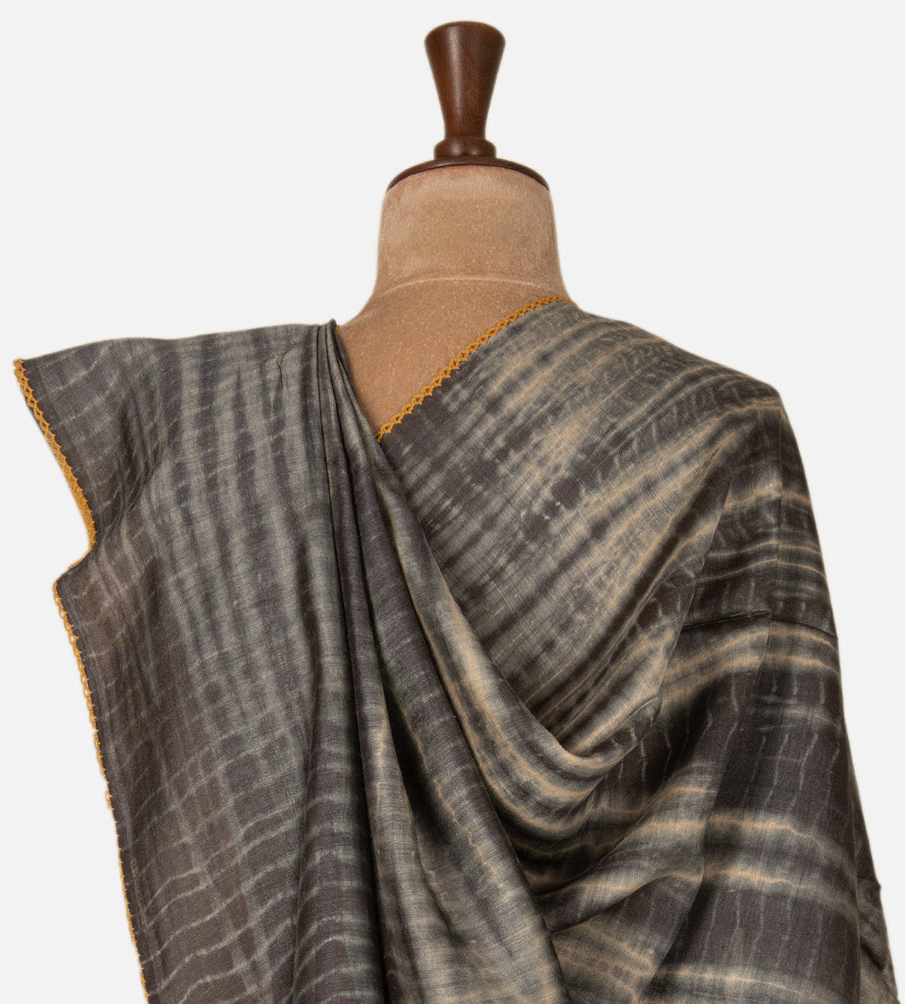 Yellow Tussar Saree