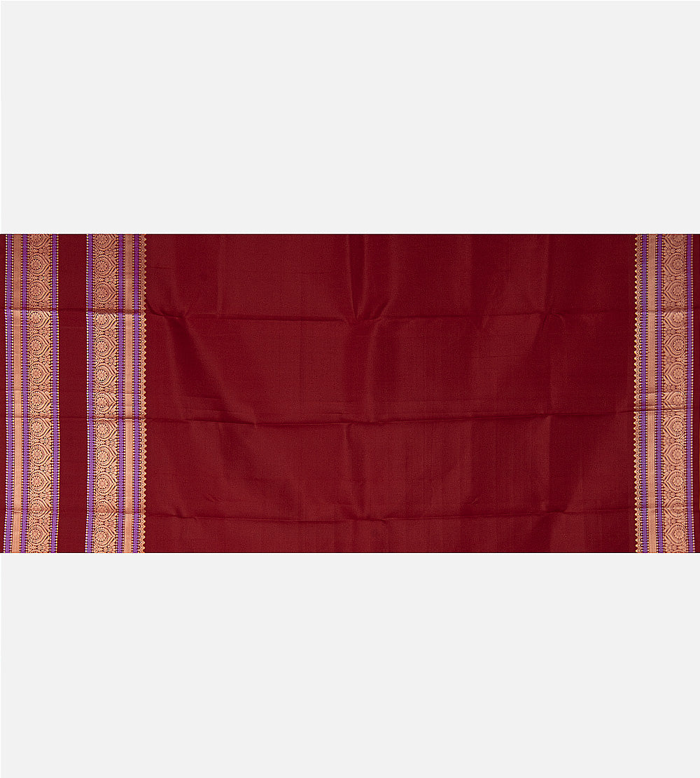 Maroon Kanchipuram Silk Saree