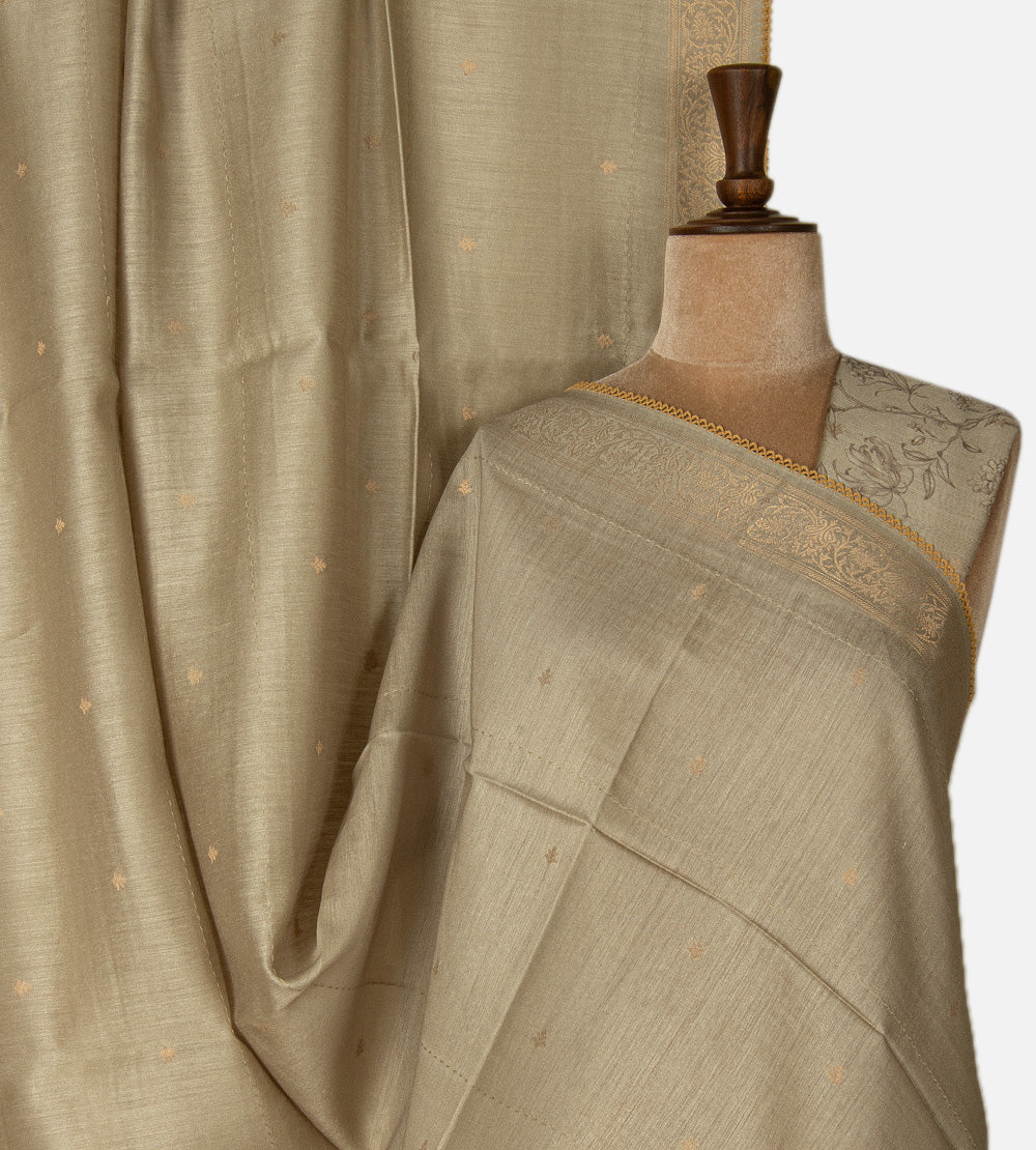 Grey Tussar Saree