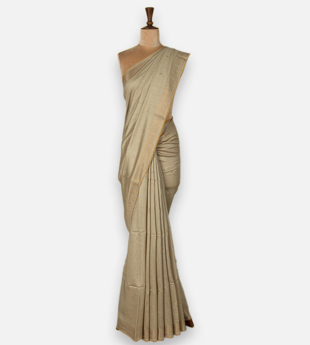 Grey Tussar Saree