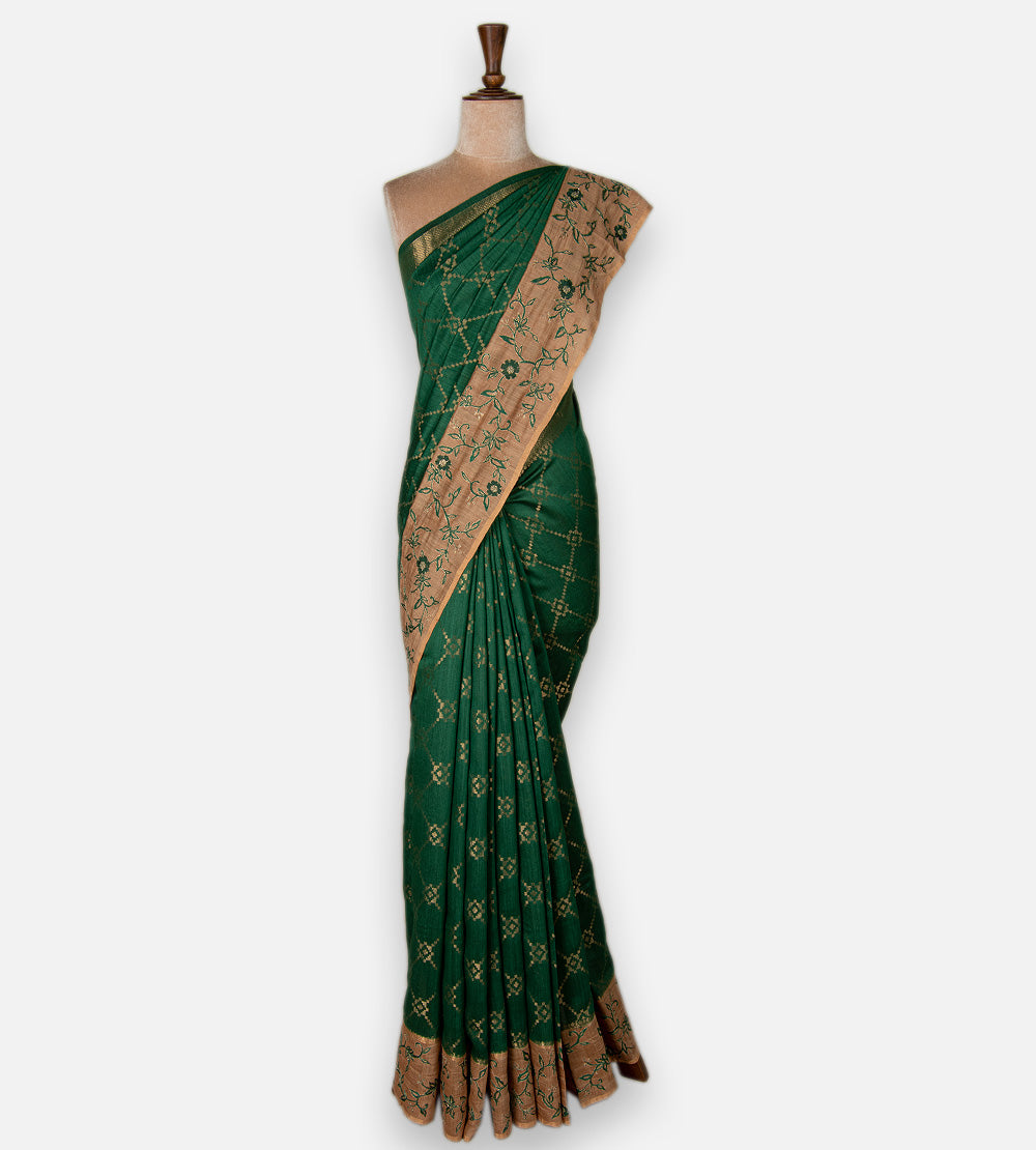 Green Moonga Tussar Saree