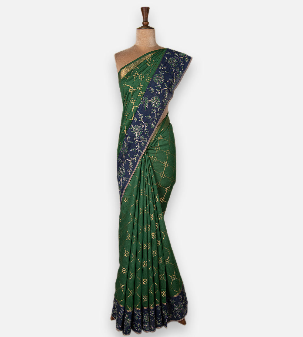 Green Moonga Tussar Saree