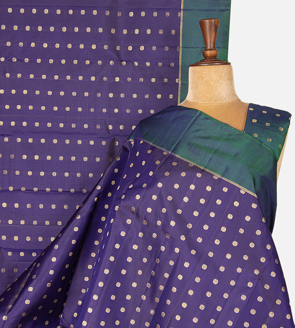 Blue Kanchipuram Silk Saree