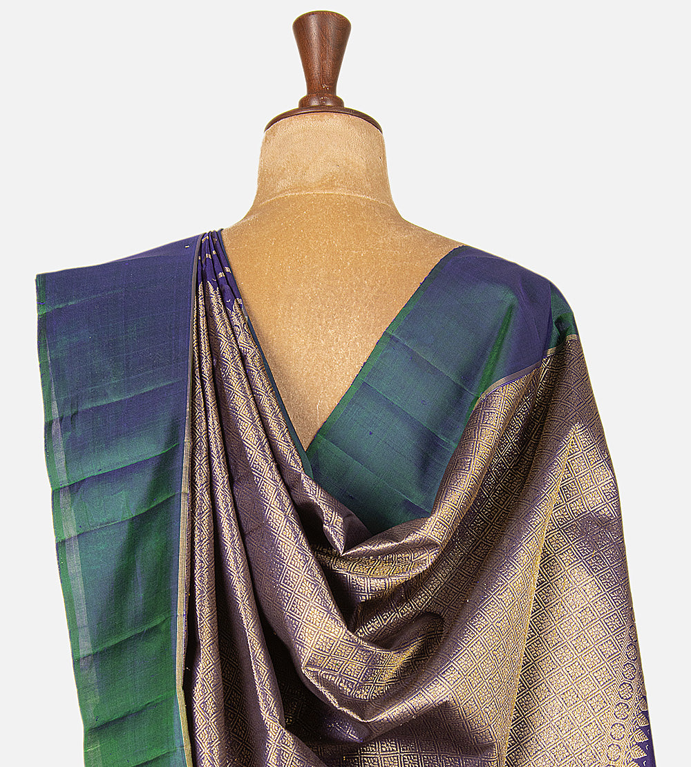 Blue Kanchipuram Silk Saree