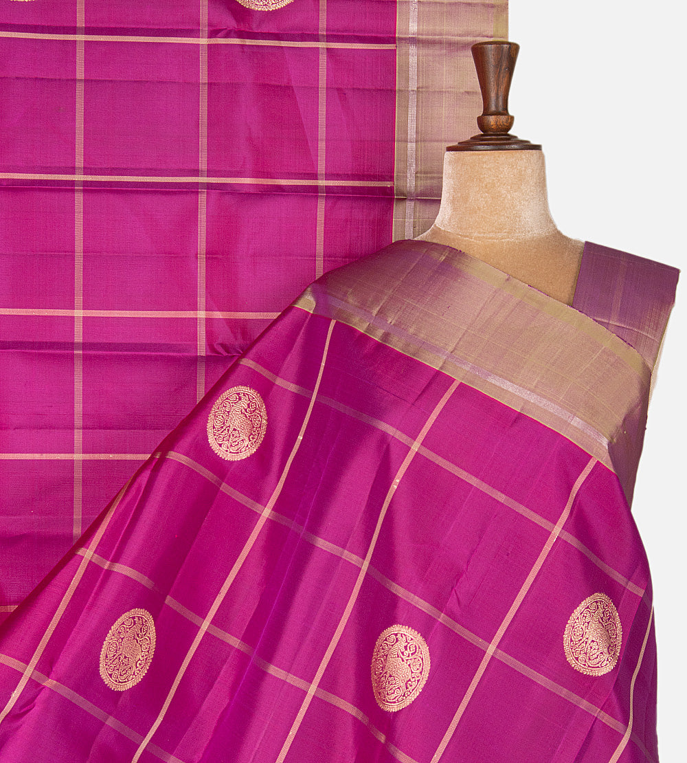 Pink Kanchipuram Silk Saree