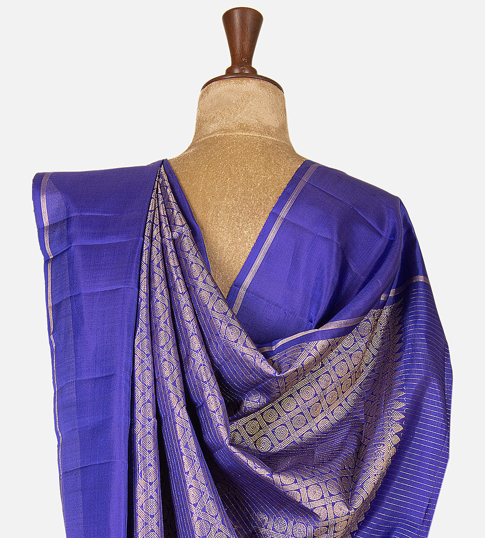 Blue Kanchipuram Silk Saree