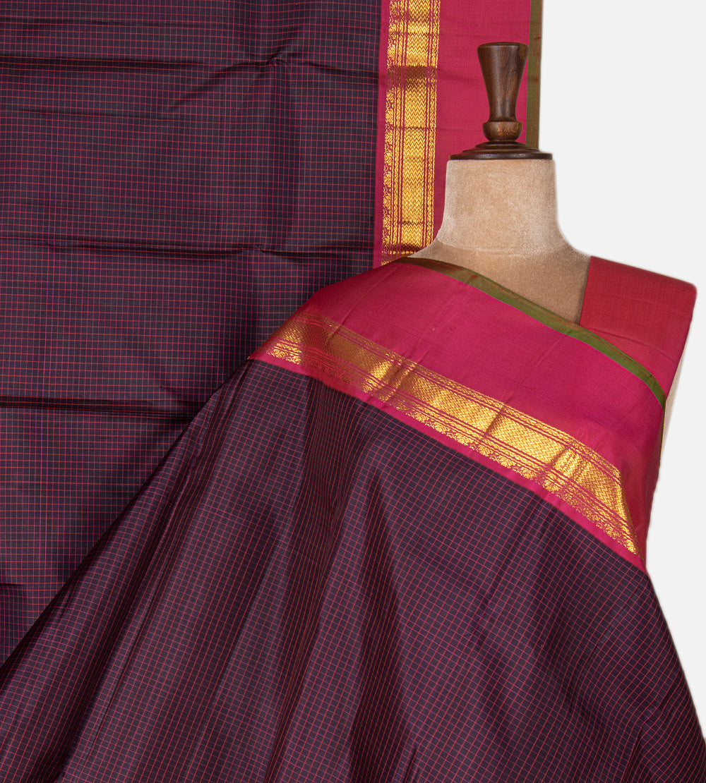 Purple Kanchipuram Silk Saree