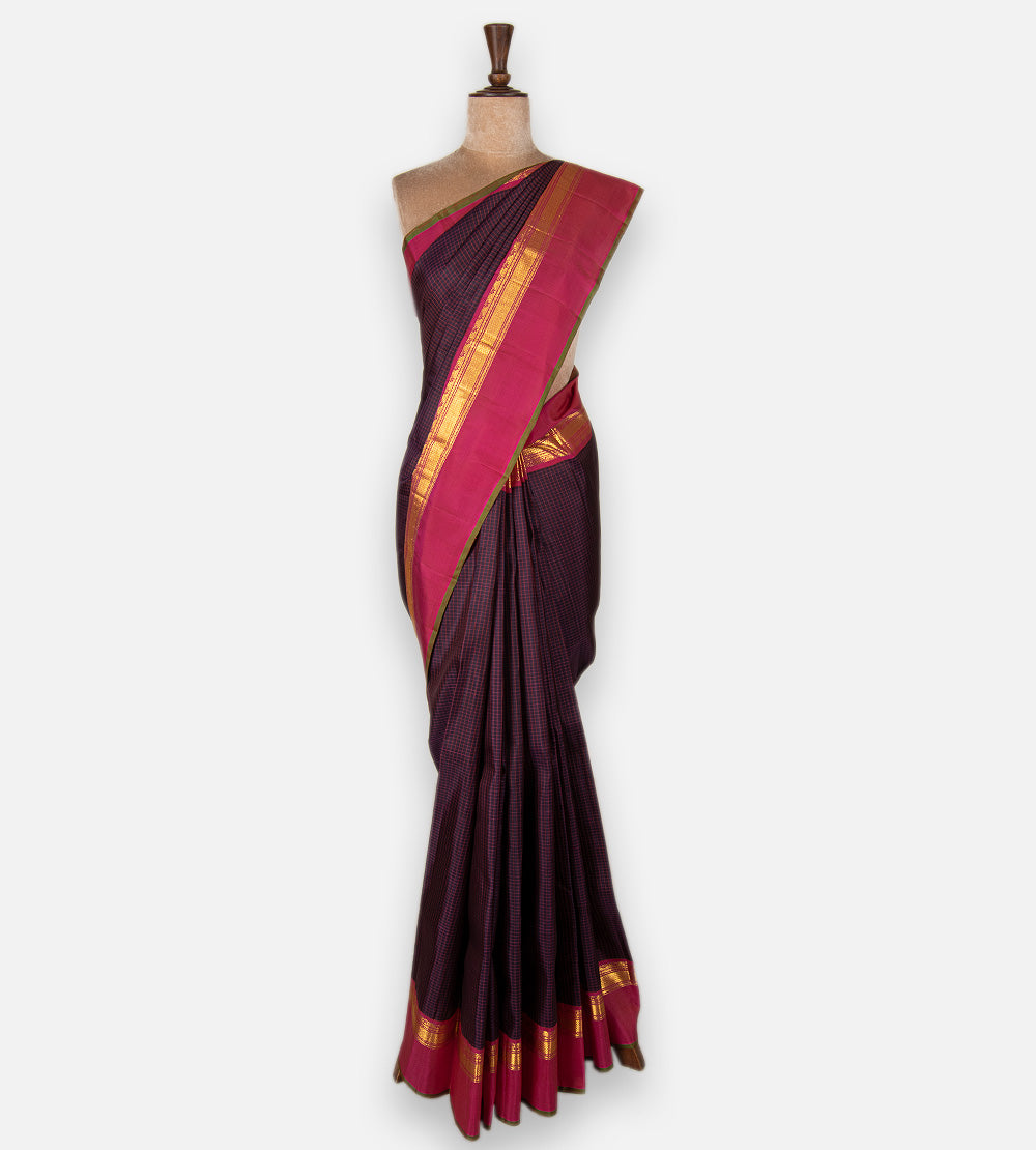 Purple Kanchipuram Silk Saree