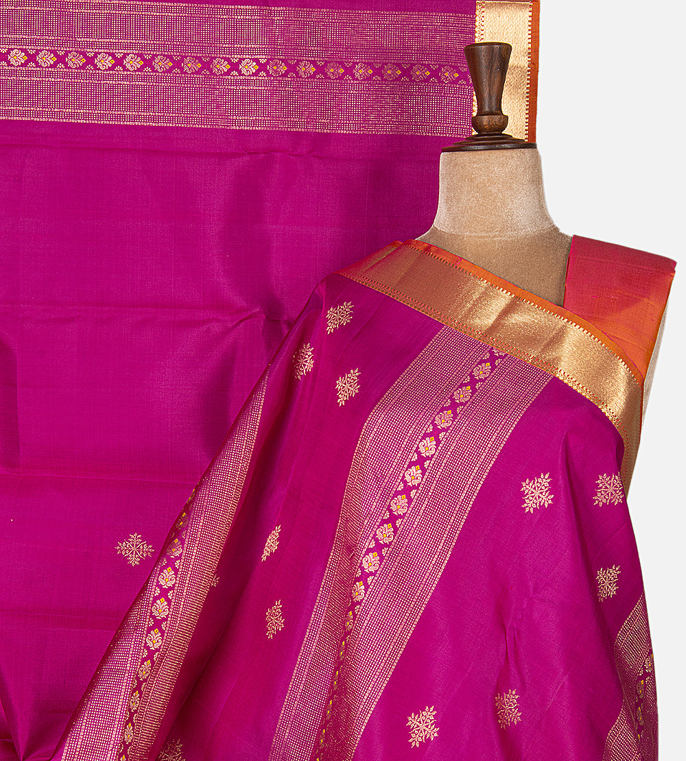 Pink Kanchipuram Silk Saree