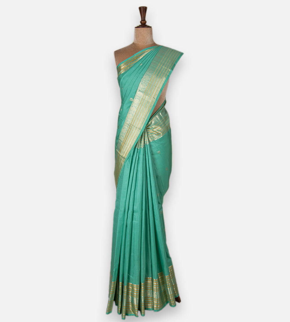 Blue Kanchipuram Silk Saree
