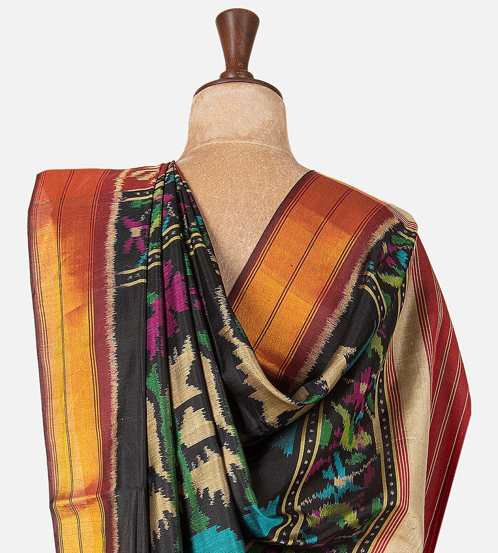 Maroon Patola Silk Saree
