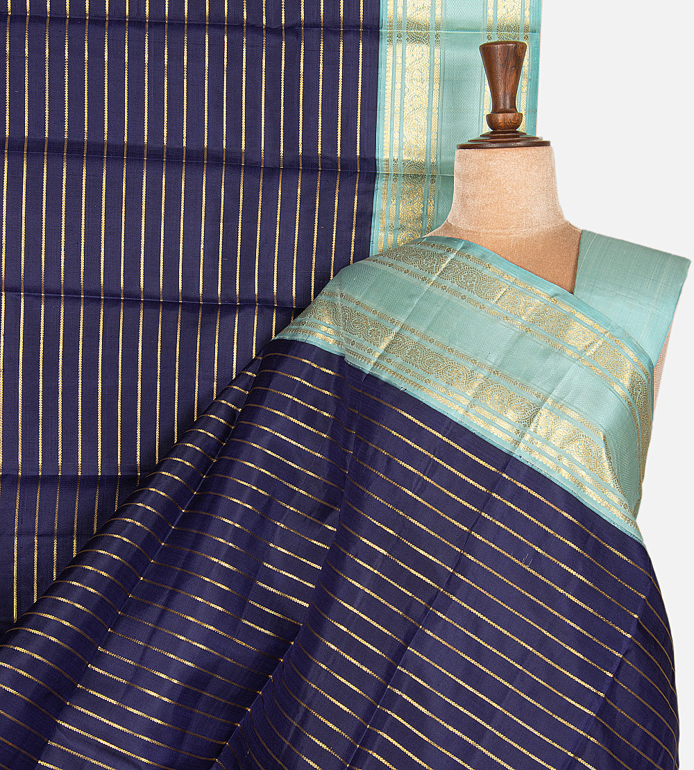 Blue Kanchipuram Silk Saree