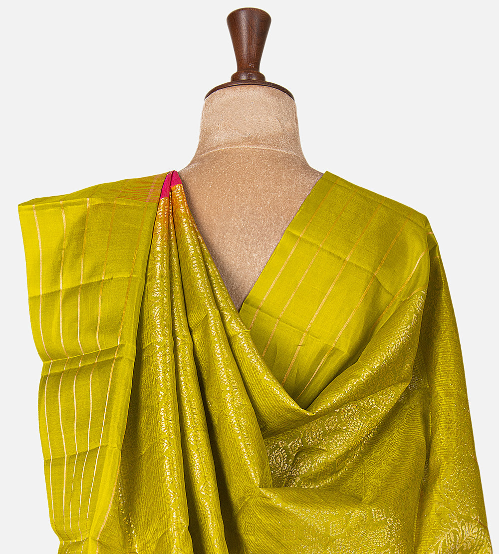 Pink and Orange Soft Silk Saree