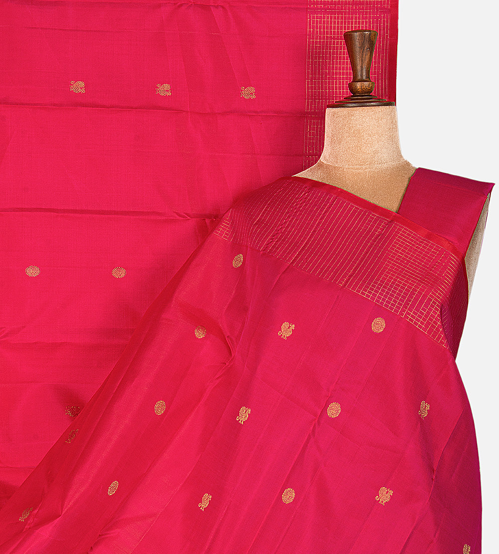 Pink Kanchipuram Silk Saree