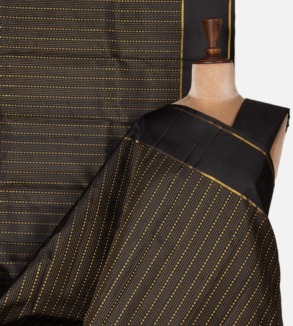 Black Kanchipuram Silk Saree
