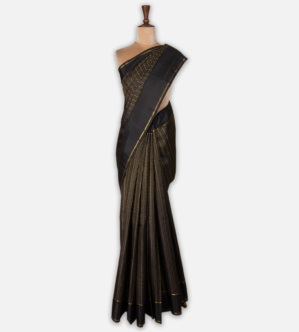 Black Kanchipuram Silk Saree