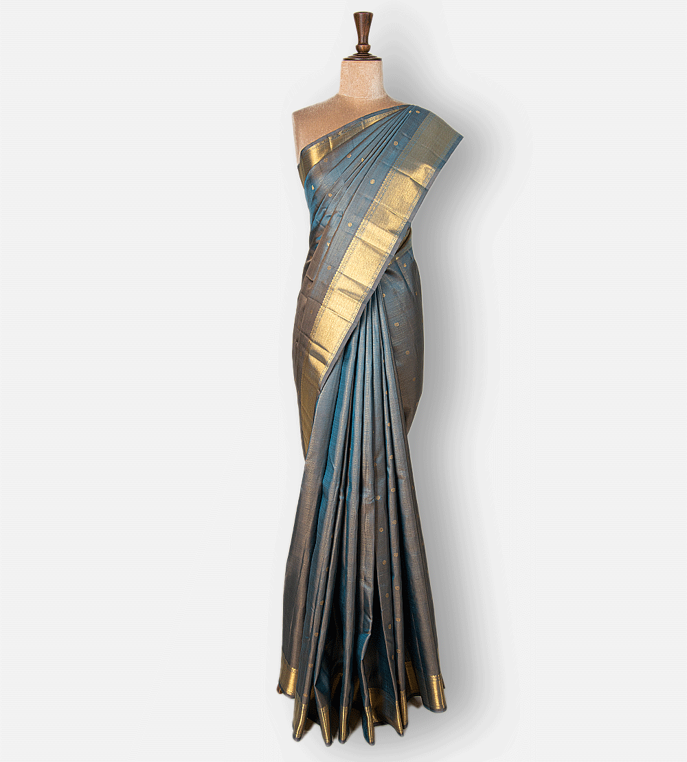 Blue Kanchipuram Silk Saree